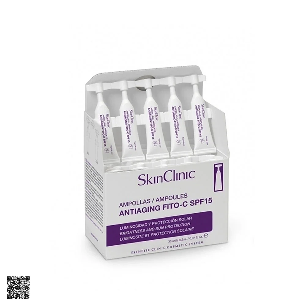 Tinh Chất Chống Lão Hóa Và Làm Sáng Da SkinClinic Antiaging Fito-C SPF15 (30 Ống x 2ml)