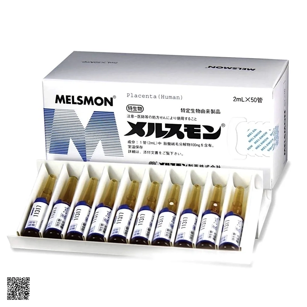 Melsmon Placenta Human - Tế Bào Gốc Nhau Thai Trẻ Hoá Da Nhật Bản