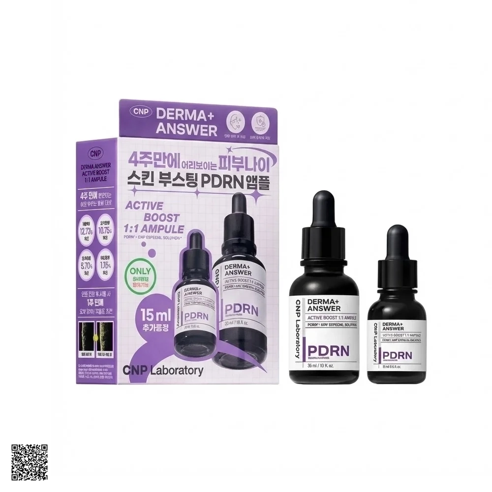 CNP Derma Answer Active Boost Ampule - Set Tinh Chất PDRN Căng Bóng Sáng Da