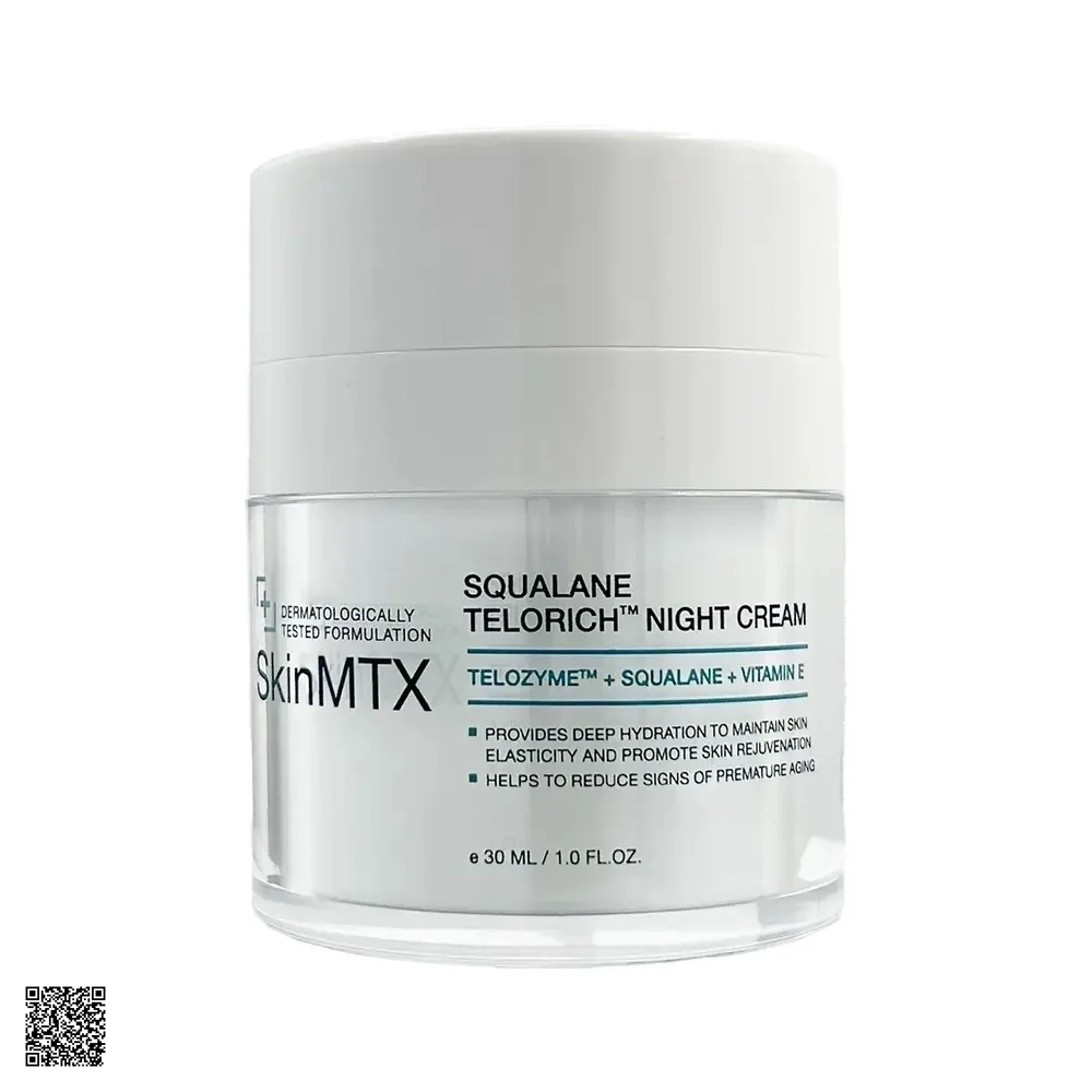 SkinMTX Squalane Telorich Night Cream - Kem Dưỡng Trẻ Hóa Da Ban Đêm