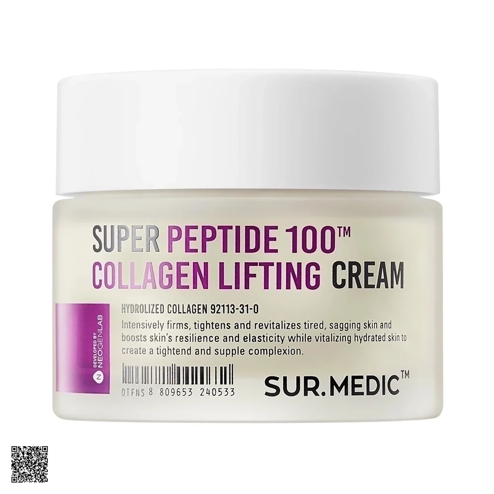 Sur.Medic Super Peptide 100TM Collagen Lifting Cream Kem Dưỡng Tái Tạo Phục Hồi Da