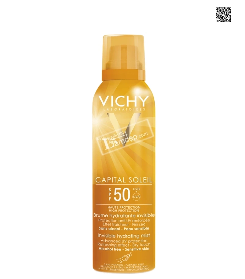 Chai Xịt Chống Nắng Lâu Trôi SPF50 Vichy Capital Soleil 200ml