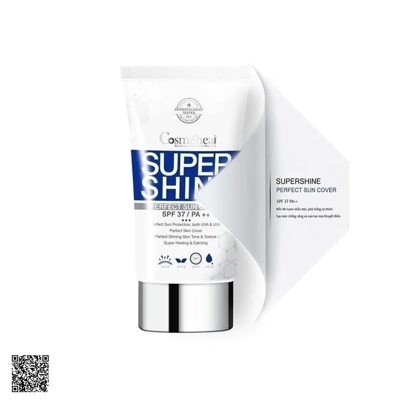 CosmeHeal Super Shine Perfect Sun Cover - Kem Nền Chống Nắng