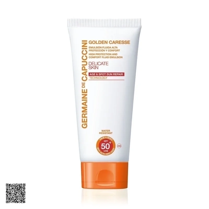 Nhũ Tương Chống Nắng Cho Da Nhạy Cảm Golden Caresse High Protection - Comfort Fluid Emulsion Delicate Skin SPF50 Germaine De Capuccini