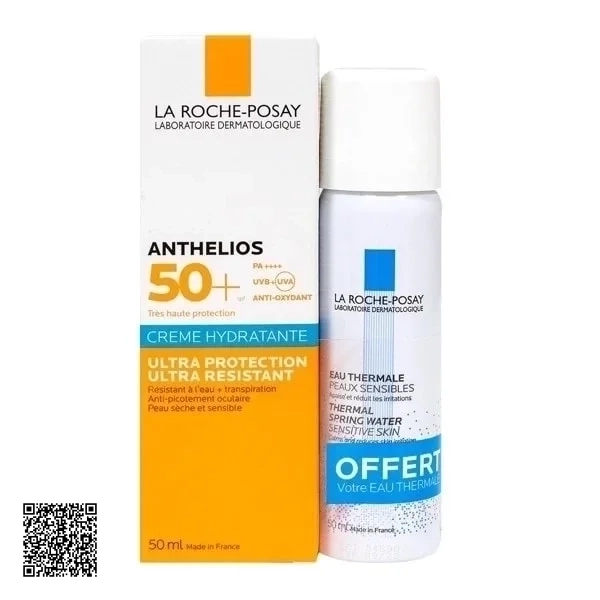 Set Kem Chống Nắng + Xịt Khoáng La Roche-Posay Anthelios Creme Hydratante SPF50+