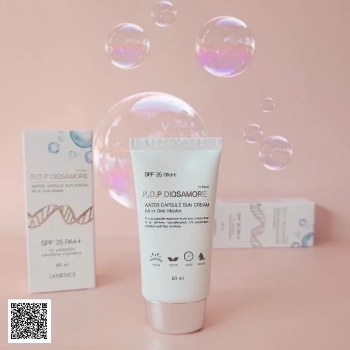 Kem Chống Nắng Vi Hạt Tế Bào Gốc Lkmedics R.O.P Diosamore Water Capsule Sun Cream All In On Master SPF35 PA++