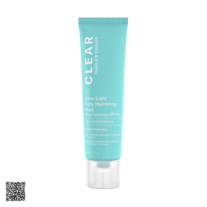 Kem Chống Nắng Cho Da Mụn Paula’s Choice Clear Ultra-Light Daily Hydrating Fluid SPF30+