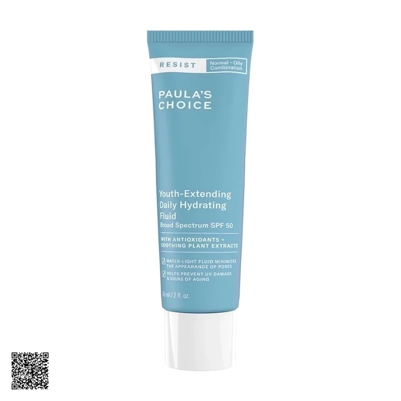 Paula’s Choice Resist Youth-Extending Daily Hydrating Fluid SPF50 - Kem Chống Nắng Phổ Rộng
