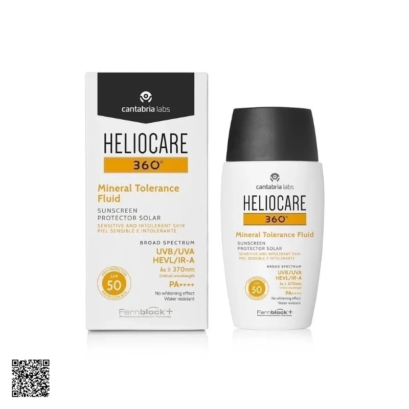Heliocare 360° Mineral Tolerance Fluid SPF50 PA++++ - Kem Chống Nắng Heliocare
