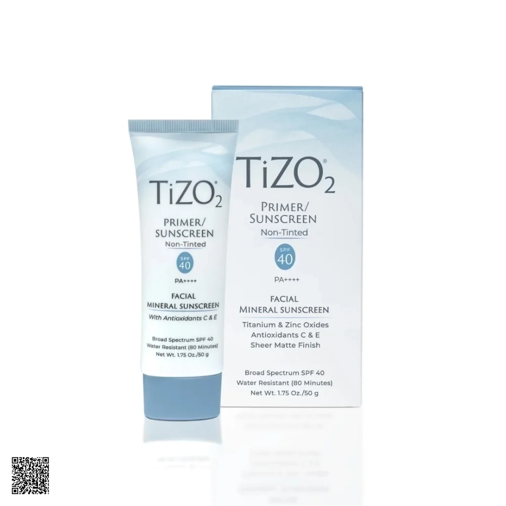 TiZO2 Primer Sunscreen Non-Tinted SPF40 PA++++ - Kem Chống Nắng Khoáng Thiên Nhiên