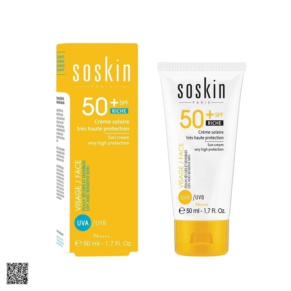 Soskin Sun Cream Very High Protection SPF50+ (Rich) - Kem Dưỡng Da Chống Nắng