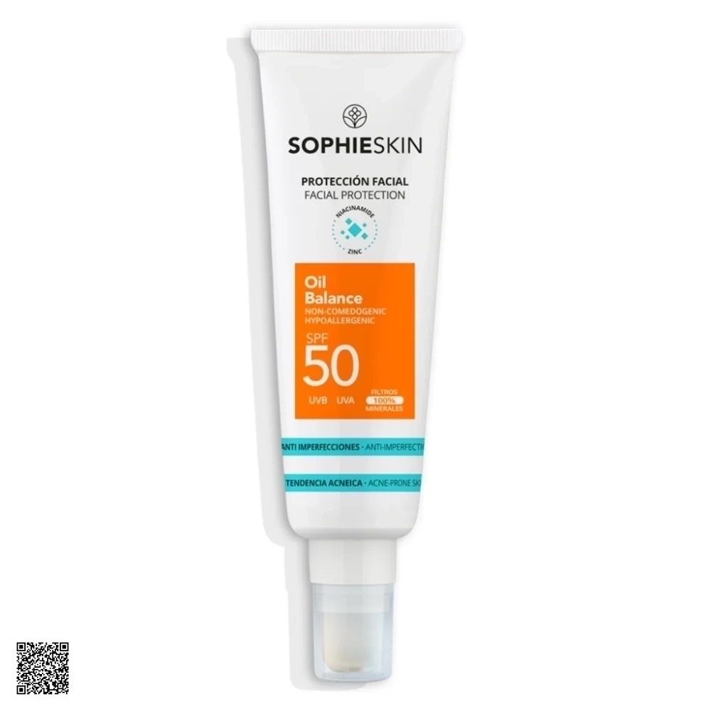 Sophieskin Facial Protection Oil Balance SPF50 - Kem Chống Nắng Thuần Chay