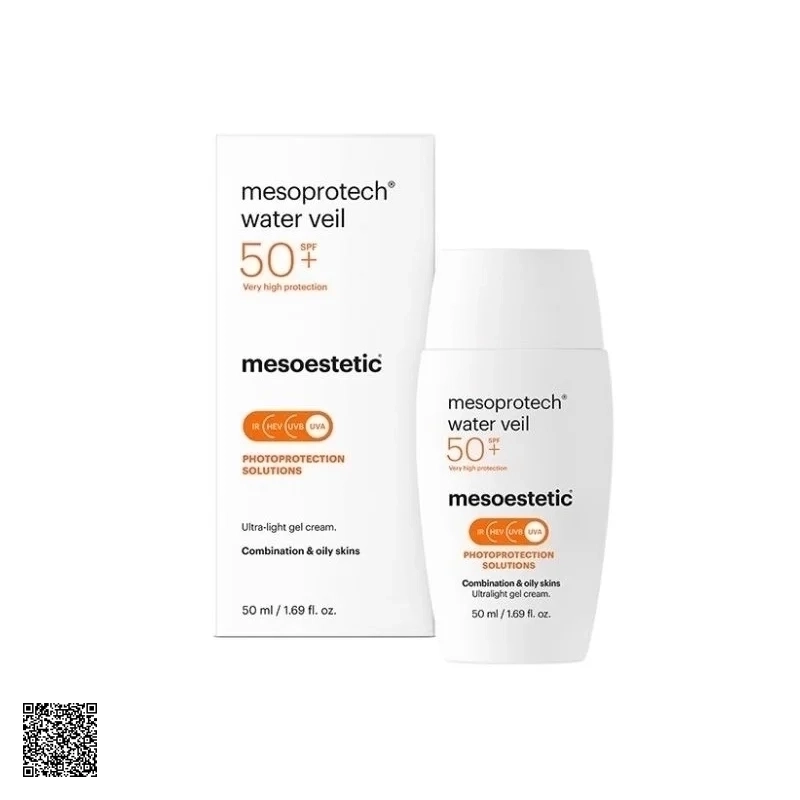 Mesoestetic Mesoprotech Light Water Antiaging Veil SPF50+ - Nhũ Tương Chống Nắng Cho Da Thường, Hỗn Hợp