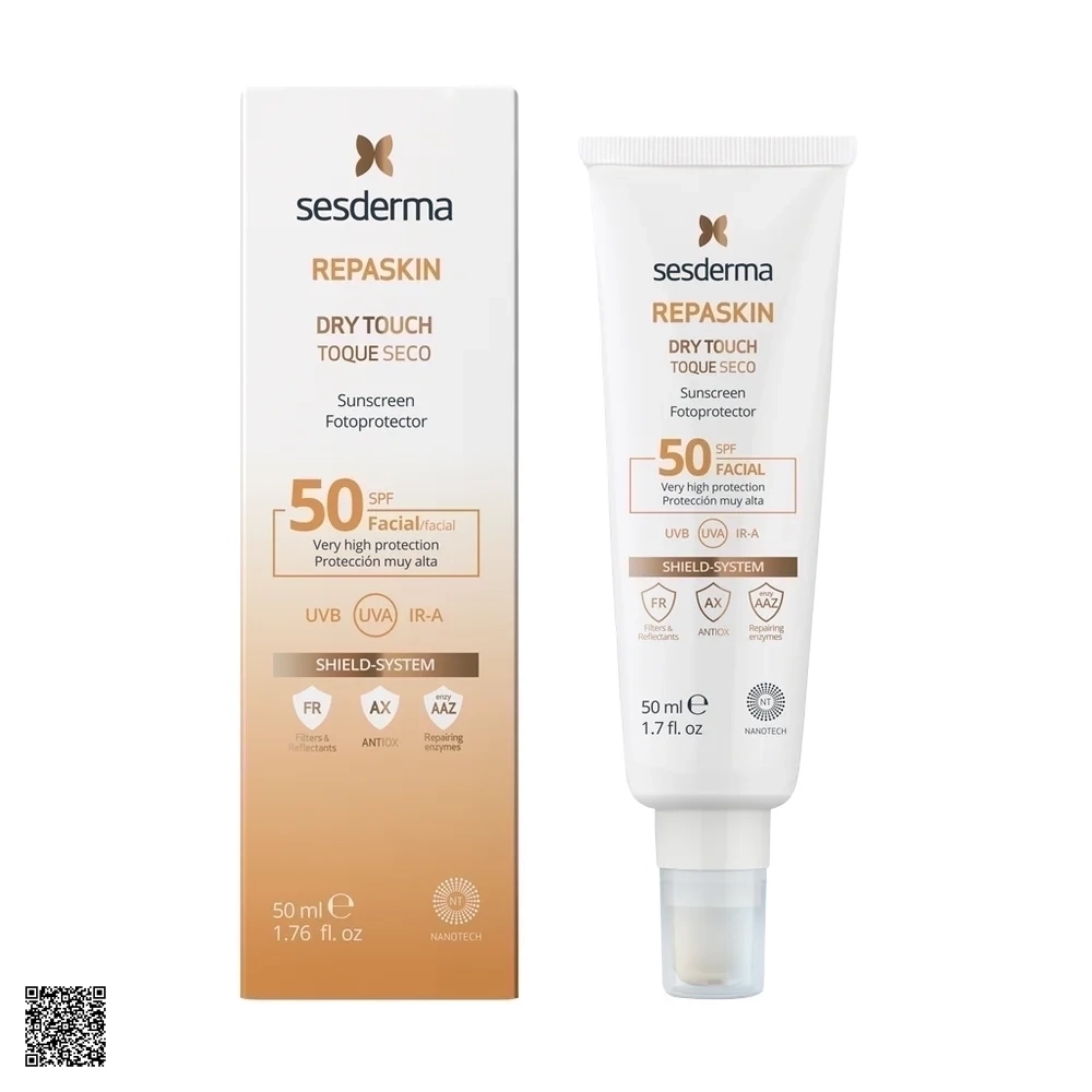 Sesderma Repaskin Dry Touch Toque Seco SPF50+ - Kem Chống Nắng Cho Da Khô Và Da Thường