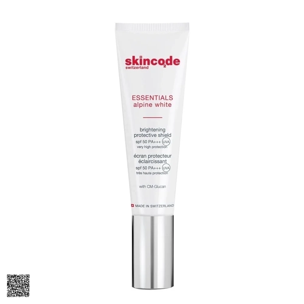 Skincode Essentials Alpine White Brightening Protective Shield SPF50 PA+++ - Nhũ Tương Chống Nắng