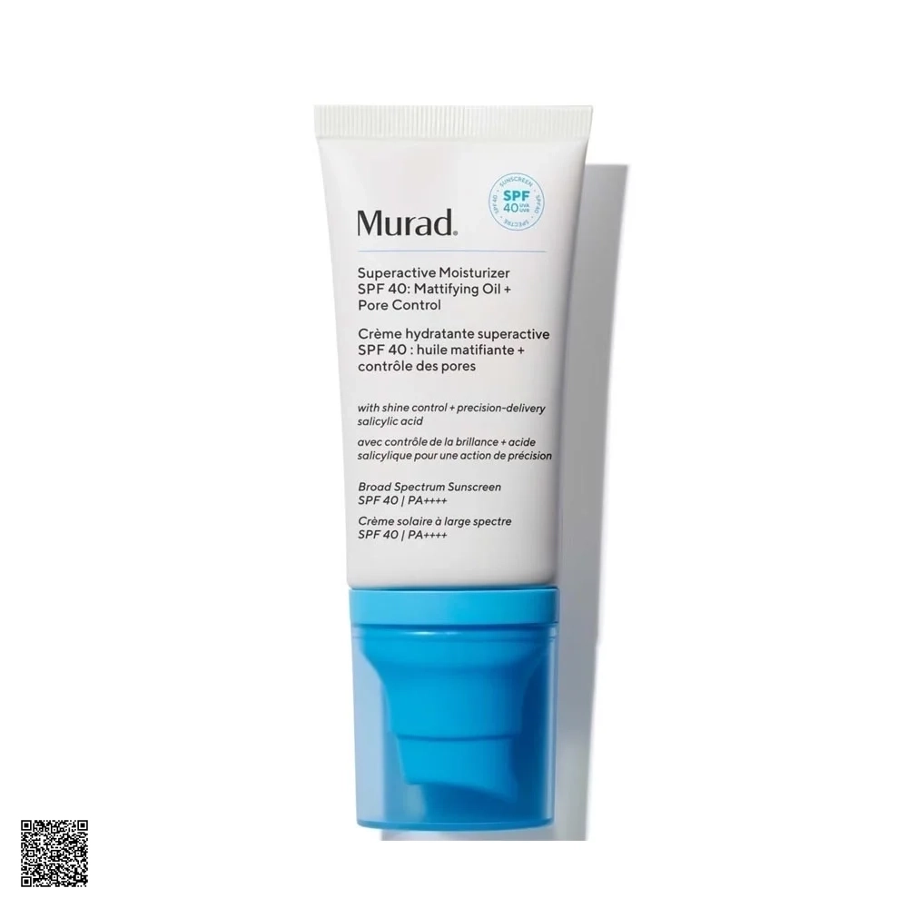 Murad Superactive Moisturizer SPF40 - Kem Chống Nắng Hỗ Trợ Giảm Dầu Thừa & Se Khít Lỗ Chân Lông