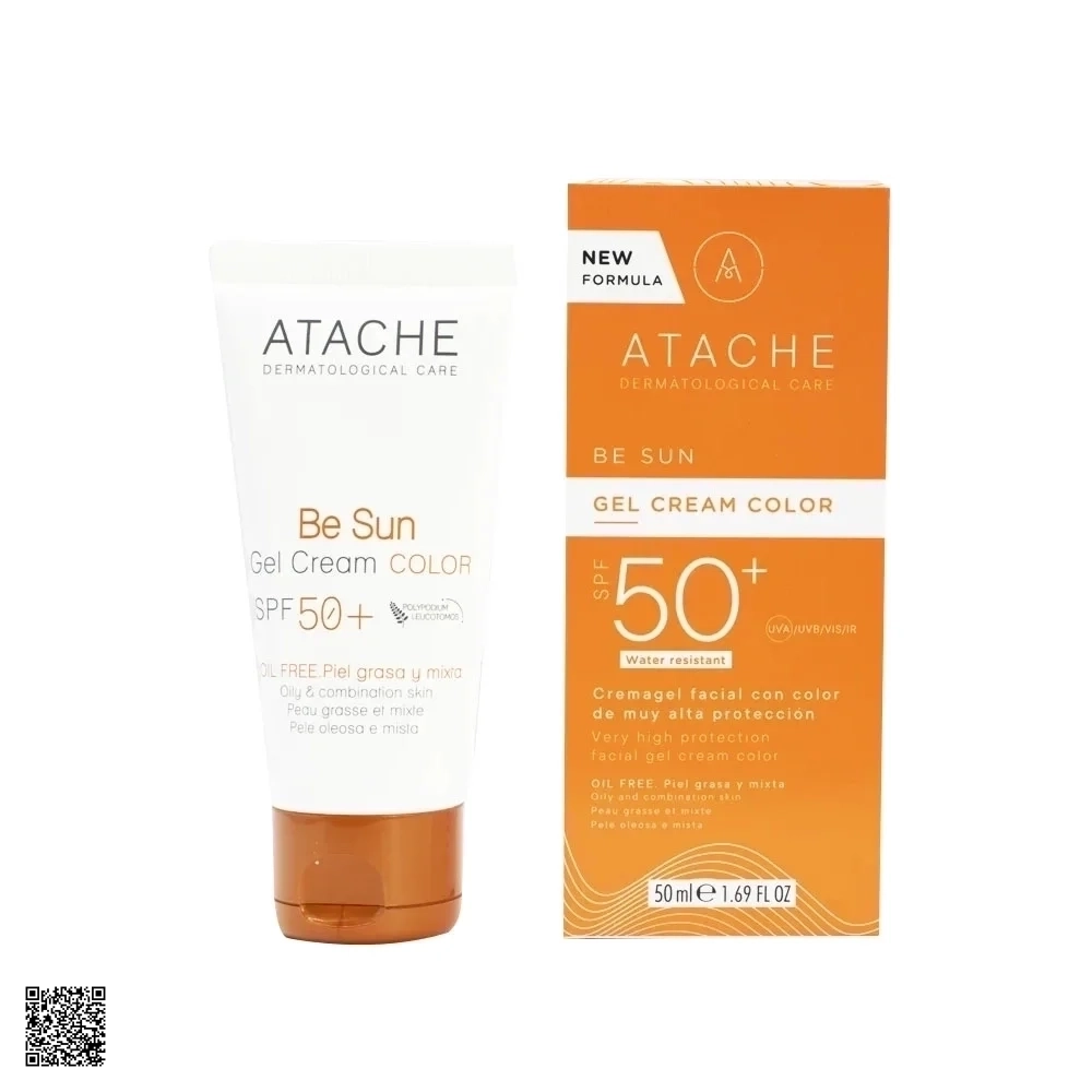 Atache Be Sun Gel Cream Color SPF50+ - Gel Chống Nắng Cho Da Dầu Và Da Hỗn Hợp