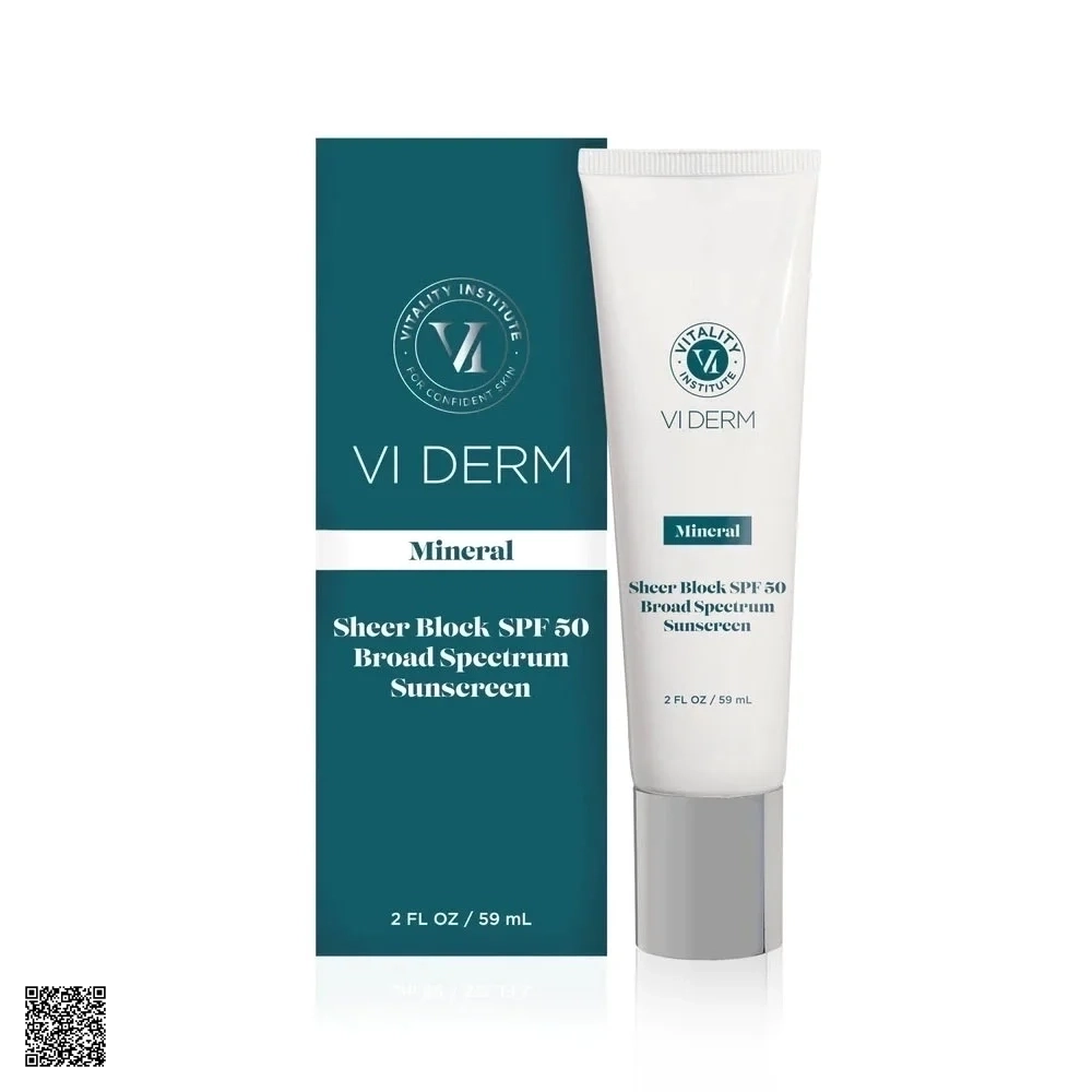 VI Derm Mineral Sheer Block SPF50 Broad Speetrum Sunscreen - Kem Chống Nắng Vật Lý Phổ Rộng