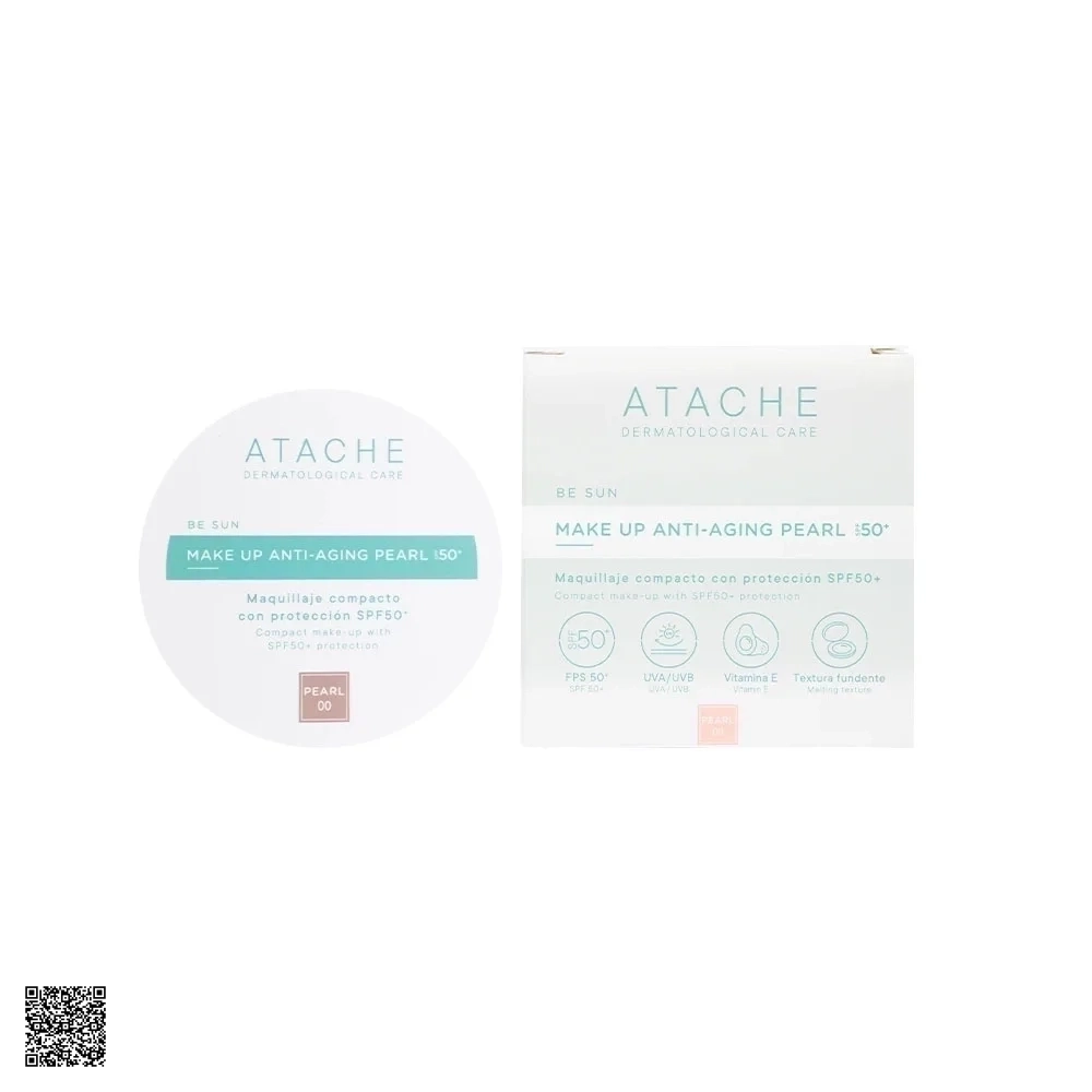 Atache Be Sun Make Up Anti-Aging Pearl SPF50+ - Phấn Chống Nắng Ngọc Trai "All In One"