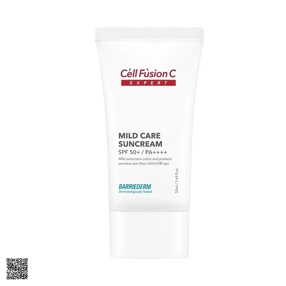 Cell Fusion C Expert Barriederm Mild Care Suncream SPF50+ PA++++ - Kem Chống Nắng Vật Lý