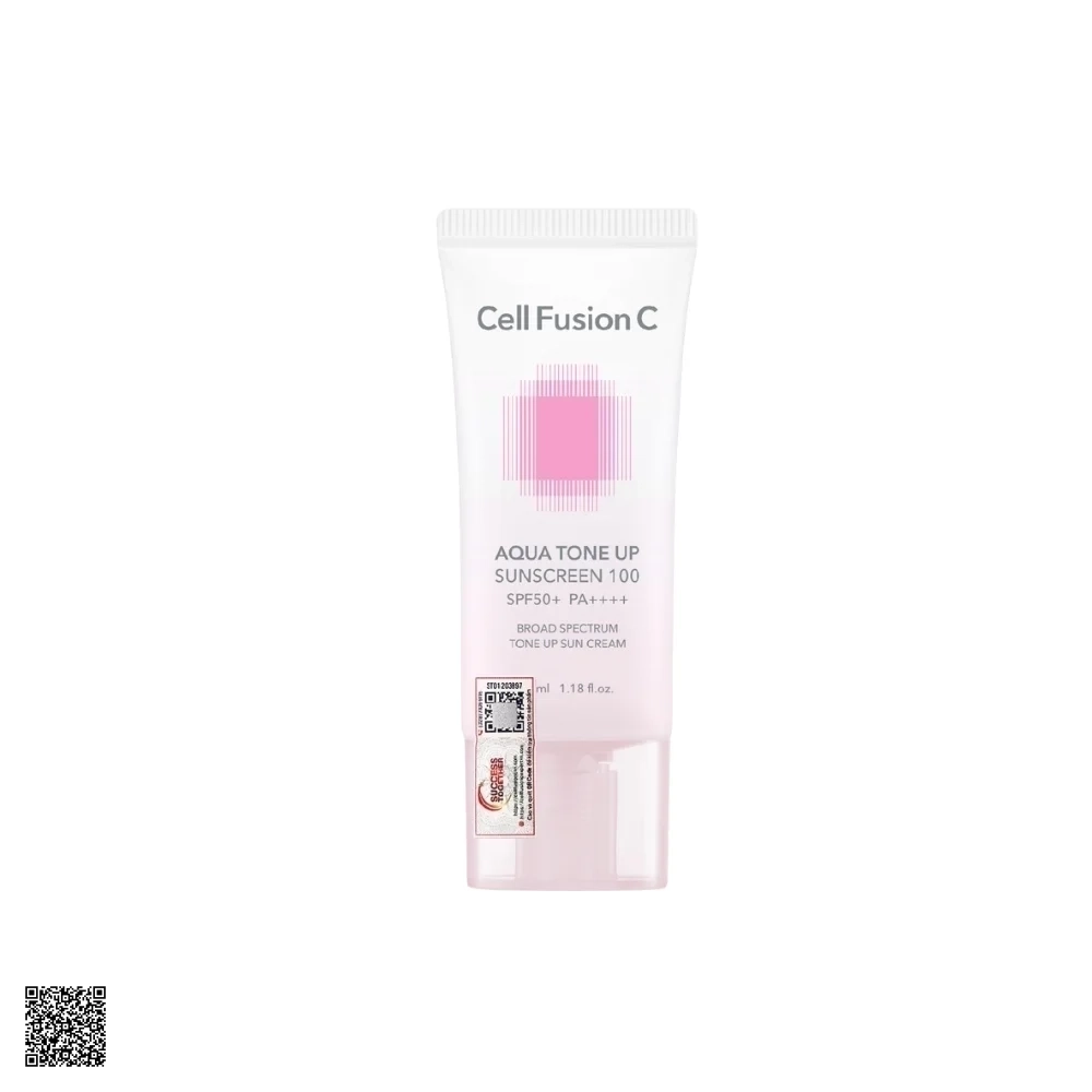 Cell Fusion C Aqua Tone Up Sunscreen 100 SPF50+ PA++++ - Kem Chống Nắng Nâng Tone, Cấp Ẩm (35ml)