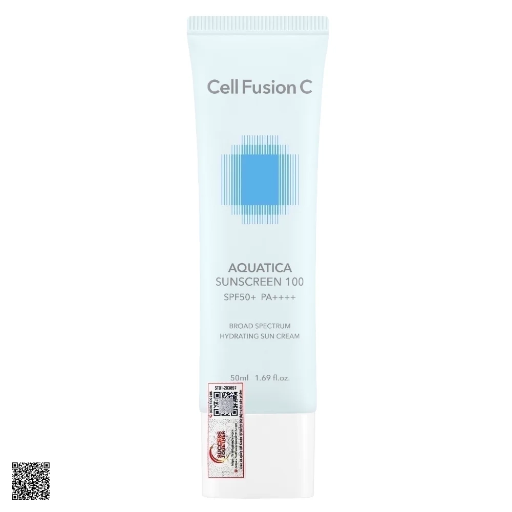 Cell Fusion C Aquatica Sunscreen 100 SPF50+ PA++++ - Kem Chống Nắng Cấp Ẩm, Làm Dịu Da Khô