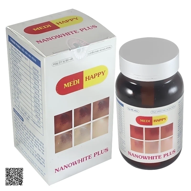 Nano White Plus Medi Happy - Viên Uống Làm Trắng Da Điều Trị Nám