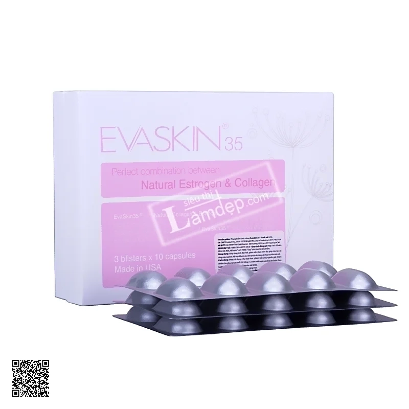 Viên Uống Trắng Da Trị Nám Evaskin 35