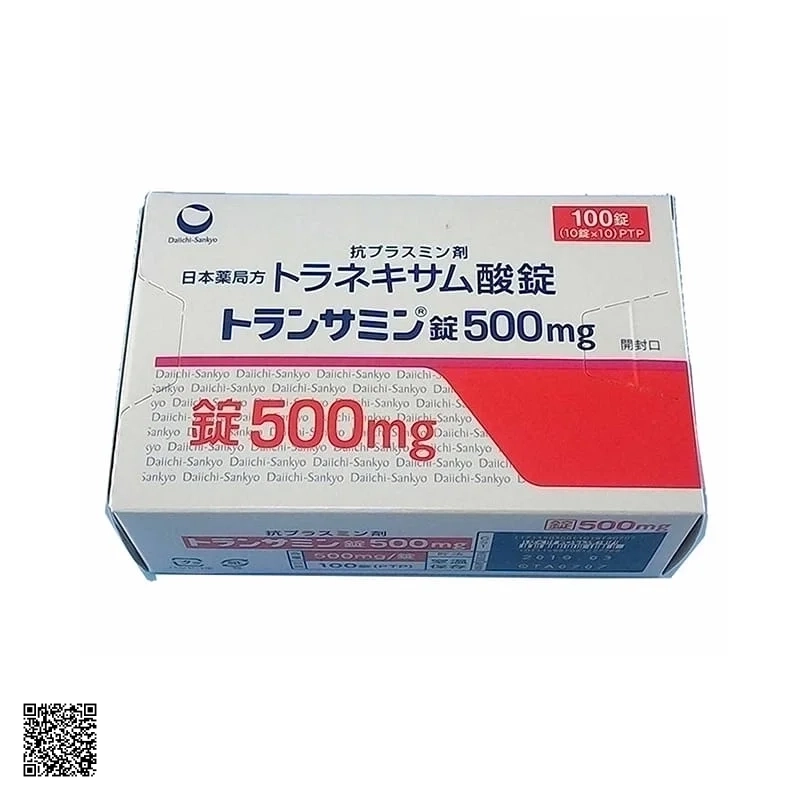 Viên Uống Trắng Da Trị Nám Transamin 500mg Mẫu Mới Hộp Màu Đỏ Nhật Bản