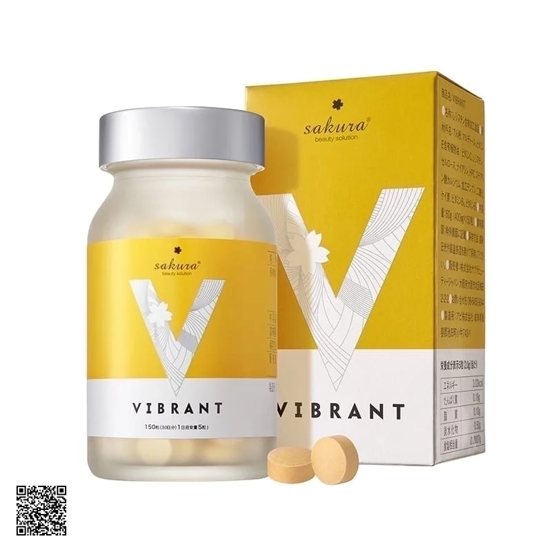 Viên Uống Trắng Da Trị Nám SAKURA VIBRANT Nhật Bản