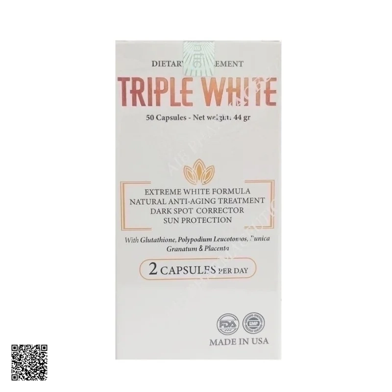 Viên Uống Triple White Glutathione Chống Nắng Trắng Da Trị Nám Từ Mỹ