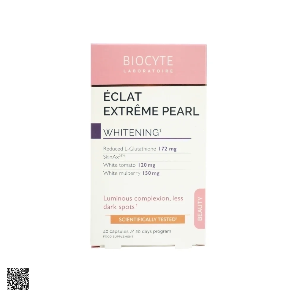 Biocyte Eclat Extreme Pearl Viên Uống Giảm Nám, Trắng Da, Chống Nắng (2 Vỉ x 20 Viên)