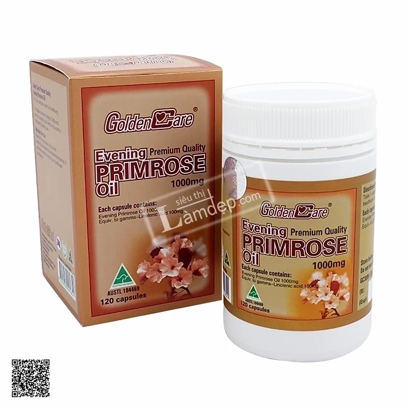 Viên Uống Tinh Dầu Hoa Anh Thảo Golden Care Everning Primrose Oil (1000mg x 120 Viên)