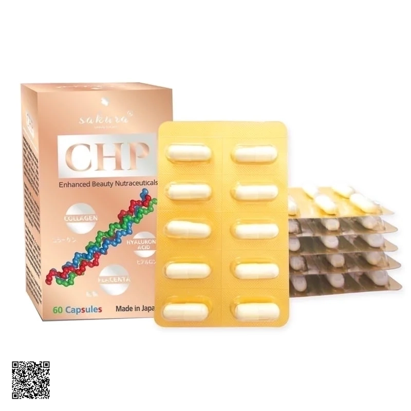 Viên Uống Trắng Da Sakura CHP Enhanced Beauty Nutraceuticals 60 Viên