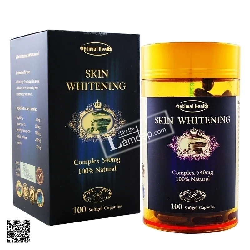 Viên Uống Trắng Da Optimal Health Skin Whitening Của Úc (100 Viên)