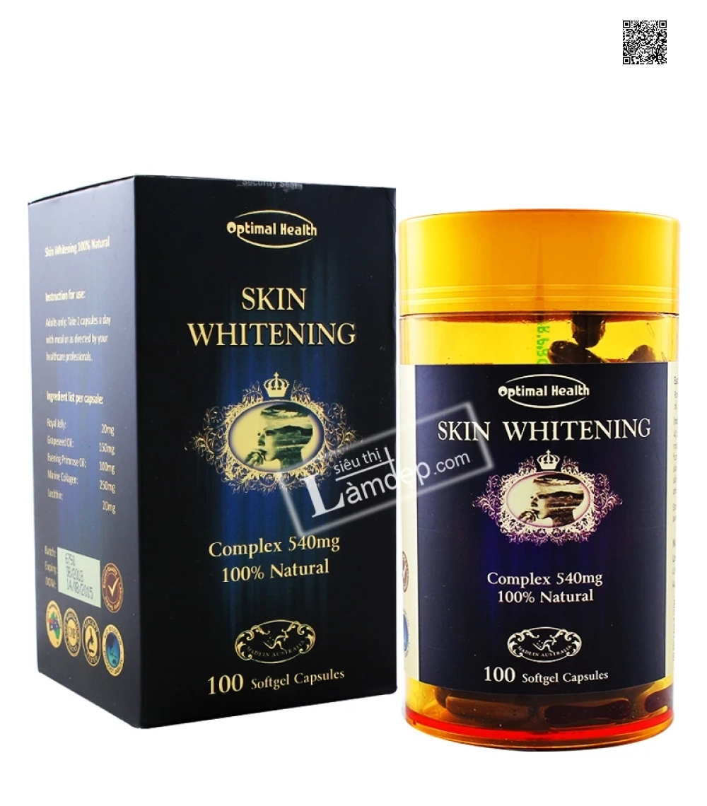 Viên Uống Trắng Da Optimal Health Skin Whitening Của Úc (100 Viên)