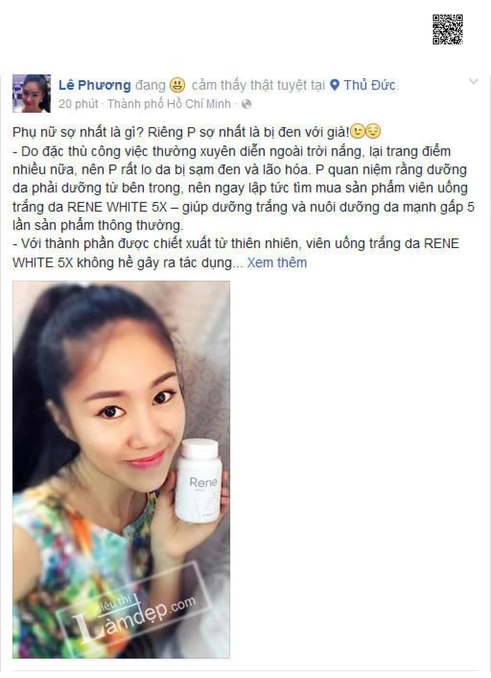 Viên Uống Trắng Da Rene White 5X