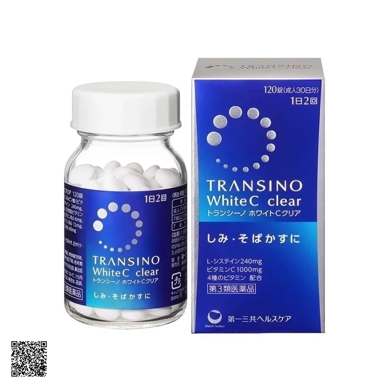 Transino White C Clear Viên Uống Trắng Da Nhật Bản Mẫu Mới (120 Viên)