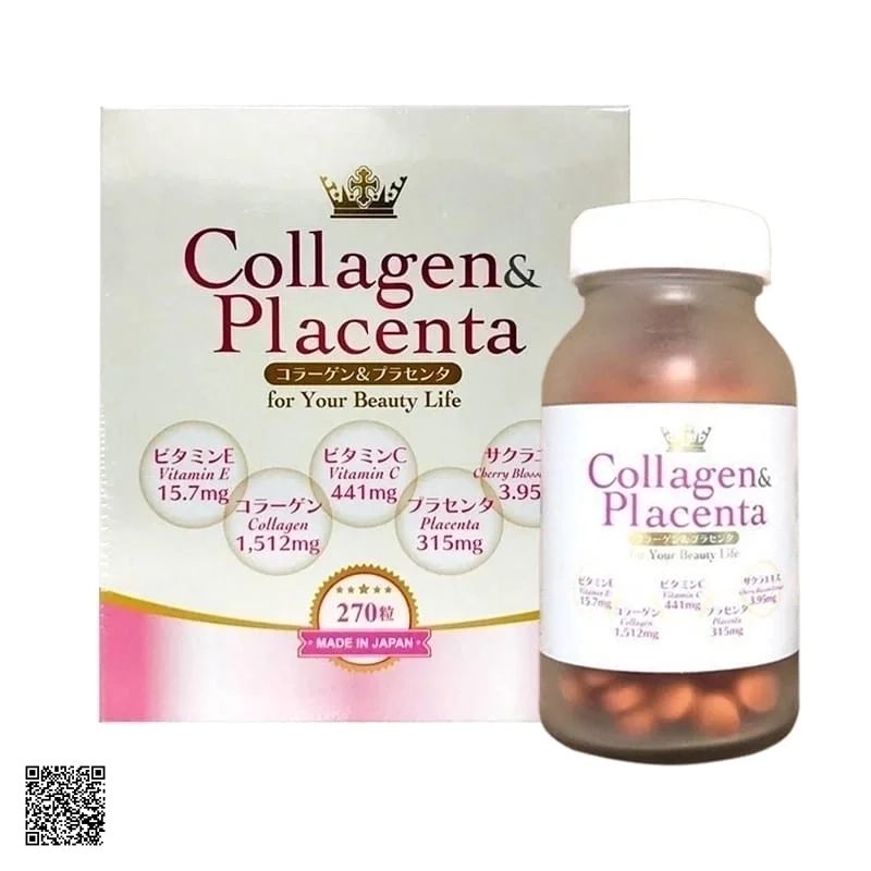 Collagen Placenta 5 in 1 Viên Uống Trắng Da Cao Cấp Từ Nhật Bản