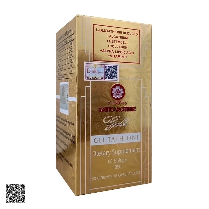 Tatiomax Tatio Active DX Gold Glutathione 1850mg Japan Formula - Viên Uống Trắng Da