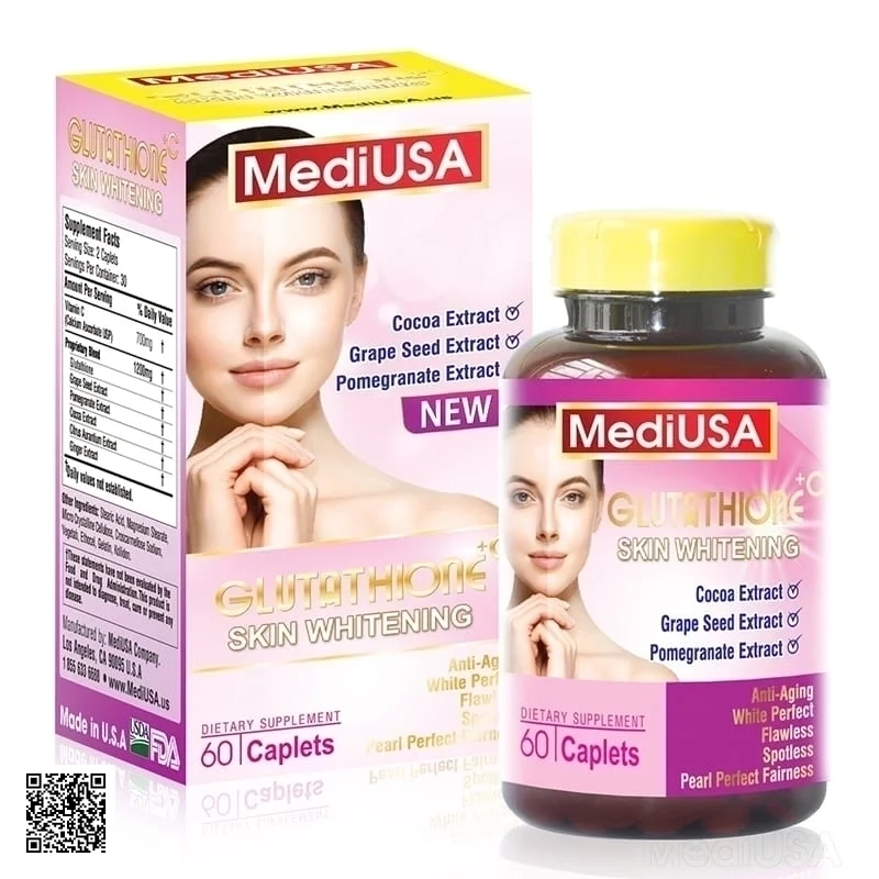Viên Uống Trắng Da MediUSA Glutathione Skin Whitening
