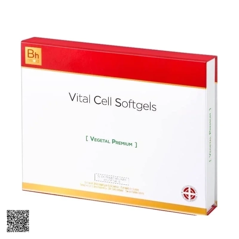Viên Uống Noãn Thực Vật Dưỡng Trắng Chống Lão Hoá Da Vital Cell Softgel Vegetal Premium