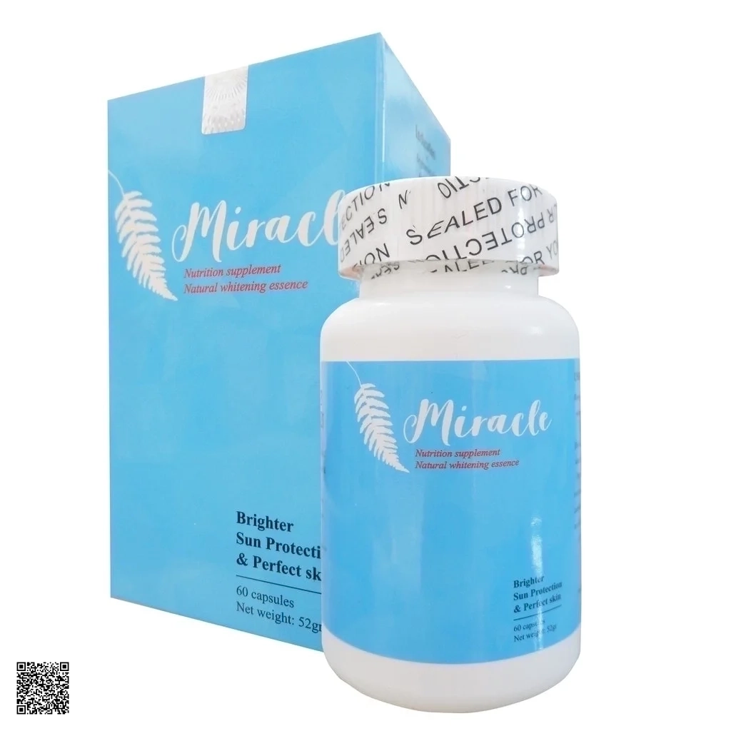 Viên Uống Trắng Da Chống Nắng Miracle Double White Extra Từ Mỹ