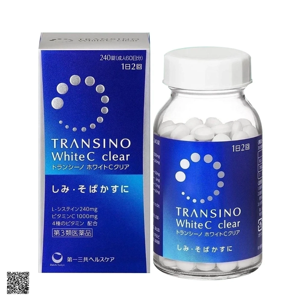 Transino White C Clear Viên Uống Trắng Da Nhật Bản Mẫu Mới (240 Viên)