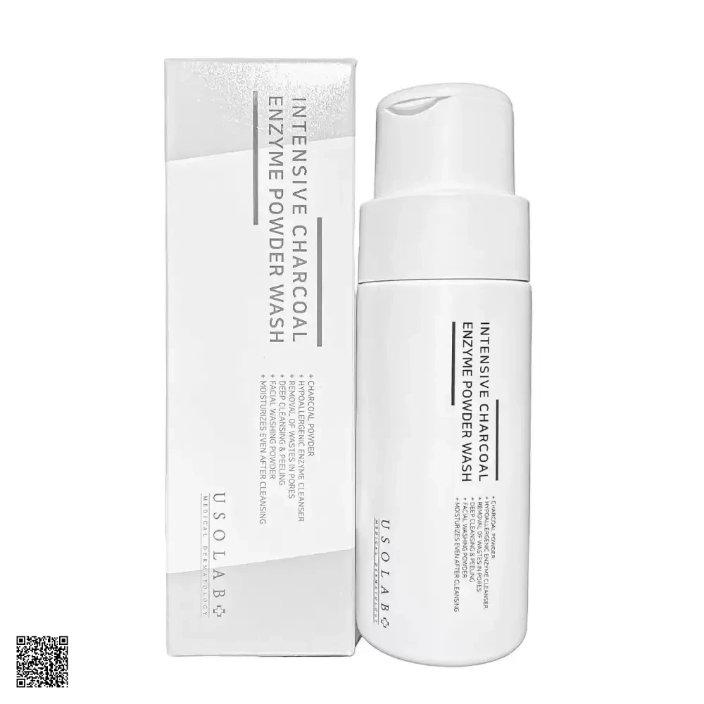Usolab Soft Charcoal Enzyme Powder Wash - Bột Tẩy Tế Bào Chết Cho Da Dầu Mụn
