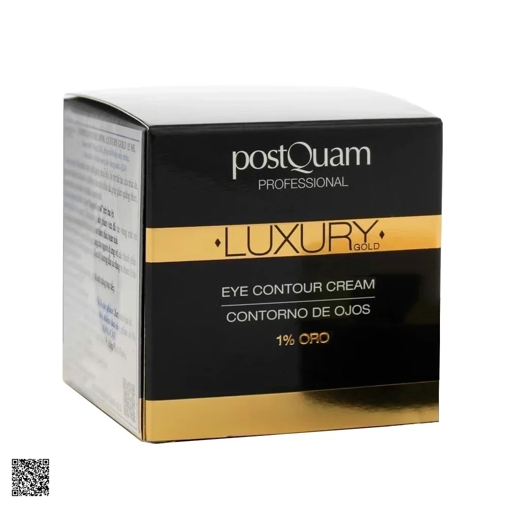 PostQuam Luxury Gold Eye Contour Cream - Kem Giảm Nếp Nhăn, Chảy Xệ Da Vùng Mắt