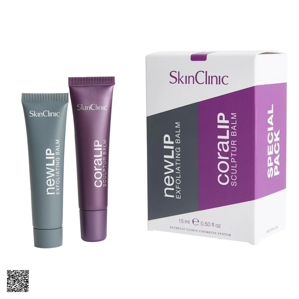 SkinClinic Lip Duo Care Coralip & New Lip - Combo Chăm Sóc Môi Chuyên Sâu