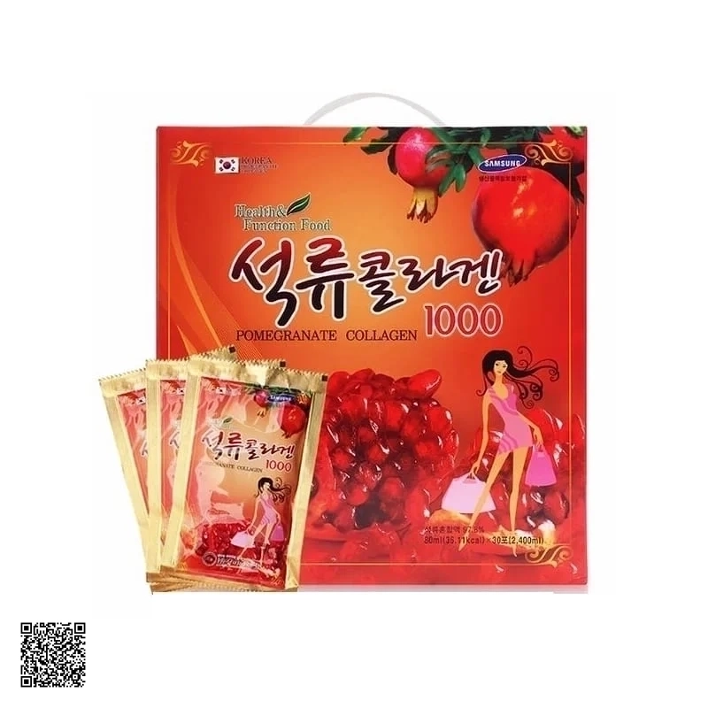 Kanghwa Pomegranate Collagen 1000 Nước Lựu Collagen Hàn Quốc (80ml x 30 Gói)