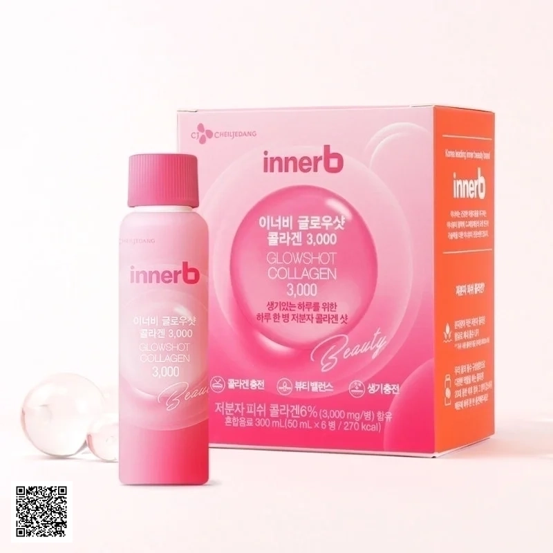 Innerb Glowshot Collagen 3000mg - Nước Uống Collagen Hàn Quốc (6 Ống)
