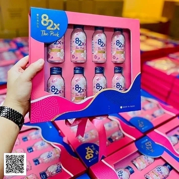 Nước Uống Bảo Vệ Sức Khỏe 82x The Pink Collagen Nhật Bản (Set 8 Chai)